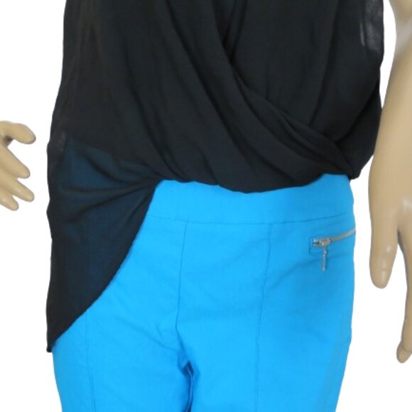 AllSaints Silk Asymmetrical Draped Blouse with Pointed Hem - Picture 3 of 7